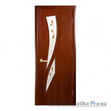 Межкомнатная дверь Новый Стиль Камея Модерн Р, МДФ, со стеклом Р1, 2000x600x34, вишня, шт.