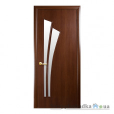Межкомнатная дверь Новый Стиль Лилия Модерн, МДФ, со стеклом, 2000x600x34, орех, шт.