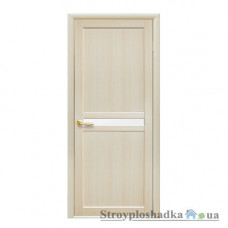 Міжкімнатні двері Новий Стиль Мода Неона, Екошпон, зі склом, 2000x600x34, дуб перлинний, шт.