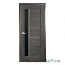 Межкомнатная дверь Новый Стиль Грета BLK Ностра DeLuxe, со стеклом, 2000x600x40, серый, шт.