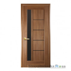 Межкомнатная дверь Новый Стиль Грета BLK Ностра DeLuxe, со стеклом, 2000x800x40, золотая ольха, шт.