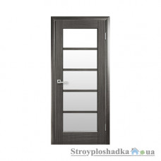 Межкомнатная дверь Новый Стиль Муза Ностра DeLuxe, со стеклом, 2000x600x40, серый, шт.