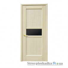 Межкомнатная дверь Новый Стиль Рифма BLK Ностра DeLuxe, со стеклом, 2000x600x40, ясень, шт.