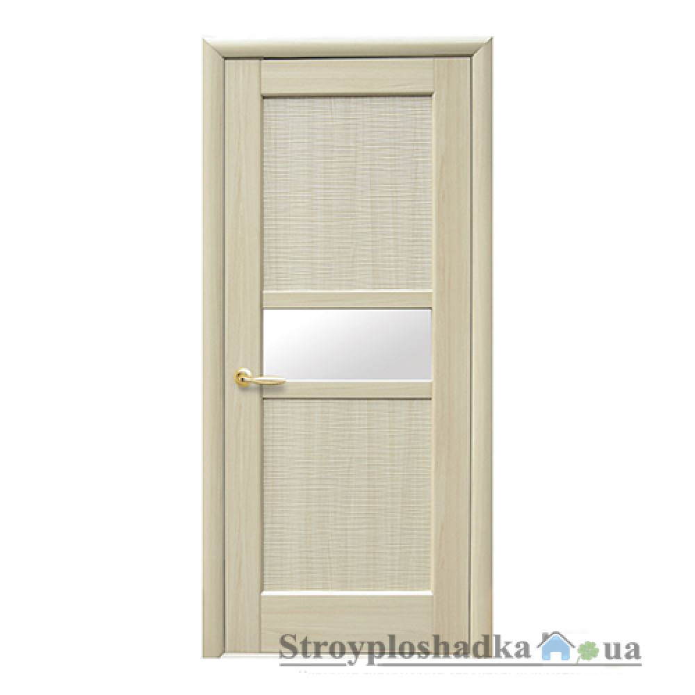 Межкомнатная дверь Новый Стиль Рифма Ностра DeLuxe, со стеклом Р1, 2000x900x40, ясень, шт.