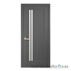 Межкомнатная дверь Новый Стиль Делла Ностра DeLuxe, со стеклом, 2000x900x40, серый, шт.