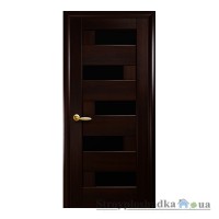 Межкомнатная дверь Новый Стиль Пиана BLK Ностра DeLuxe, со стеклом, 2000x600x40, венге, шт.