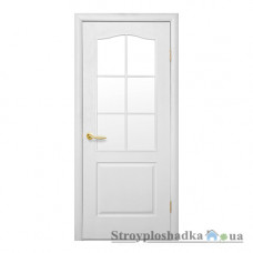 Межкомнатная дверь Новый Стиль Симпли B-G, МДФ, со стеклом, 2000x600x34, белый, шт.