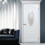 Межкомнатная дверь Омис Оливия СС+КР, белая лазурь, 2000x600x40, шт.