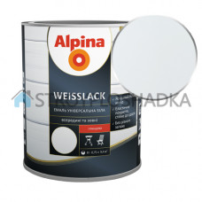 Біла емаль Alpina Weisslack, глянсова, 0.75 л