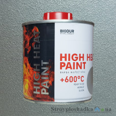 Термостійка фарба-грунт Biodur, срібляста, 0.2 л