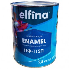Емаль алкідна ПФ-115 ELFINA біла 2,8 кг