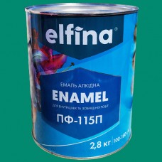 Емаль алкідна ПФ-115 ELFINA бірюзова 2,8 кг