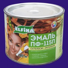Алкідна емаль ПФ-115 ELFINA бузкова, 0,5 кг