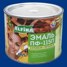 Алкідна емаль ПФ-115 ELFINA синя, 0,5 кг
