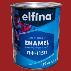 Емаль алкідна ПФ-115 ELFINA вишнева 0,9 кг