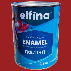Алкідна емаль ПФ-115 ELFINA вишнева 2,8 кг