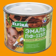 Емаль алкідна ПФ-115 ELFINA жовта, 0,5 кг