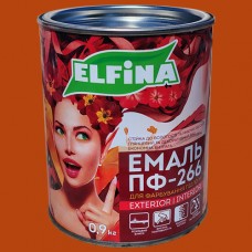 Емаль алкідна ПФ-266 ELFINA для підлоги жовто-коричнева 0,9 кг