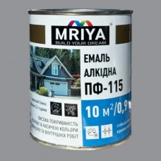 Алкідна емаль Мрія ПФ-115 ТМ «MRIYA», сіра, 0,9 кг