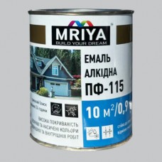 Алкідна емаль Мрія ПФ-115 ТМ «MRIYA», світло-сіра, 0,9 кг
