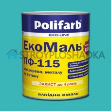 Алкидная эмаль для дерева и металла Polifarb ExtraMal ПФ-115, светло-голубая, 2.7 кг