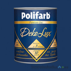 Емаль Polifarb DekoLux, алкідно-уретанова, синя, 0.7 кг