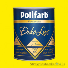Эмаль Polifarb DekoLux, алкидно-уретановая, желтая, 0.7 кг