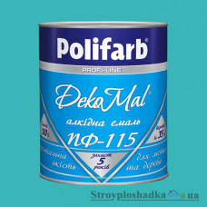 Алкидная эмаль для дерева и металла Polifarb ПФ-115 DekoMal, светло-голубая, 2.7 кг