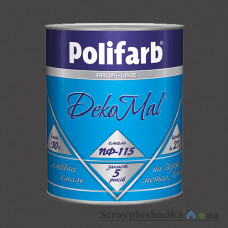 Эмаль Polifarb алкидная DekoMal ПФ-115, темно-коричневая, 0.9 кг