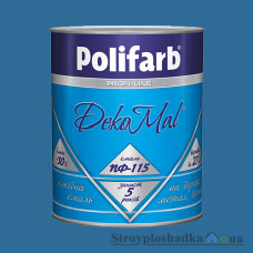 Алкідна емаль для дерева та металу Polifarb ПФ-115 DekoMal, яскраво-блакитна, 2.7 кг