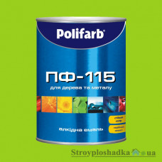 Емаль алкідна для дерева і металу Polifarb ПФ-115, світло-зелена, 2.7 кг