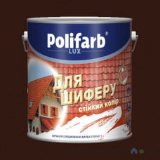 Фарба акрилова для шиферу Polifarb Етерніт, коричнева, 11 кг