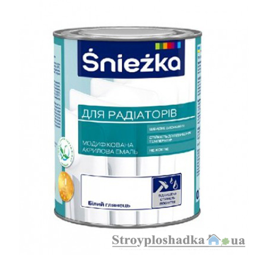 Акриловая эмаль Sniezka Для радиаторов, белая, 0.4 л