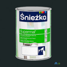 Эмаль Sniezka масляно-фталевая Supermal, черная матовая, 0.8 л