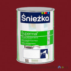 Емаль для дерева і металу, масляно-фталева, Sniezka Supermal, махонь, 0.8 л