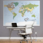 Бумажные фотообои для офиса Komar World Map 1-617, 184х127 см