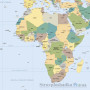 Бумажные фотообои для офиса Komar World Map 1-617, 184х127 см
