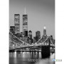 Фотообои в спальню Wizard & Genius 4 00388 Manhattan Skyline At Night, 183х254 см