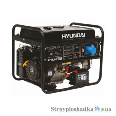Генератор газ-бензин Hyundai HHY 7000FGE, 5.0 кВт, однофазный, ручной/электростарт