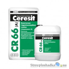 Гидроизоляционная смесь Ceresit CR 66, эластичная, двухкомпонентная, 17.5 кг/5 л