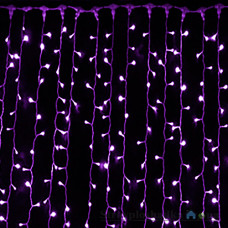 Гирлянда Delux Curtain, 912 LED, 2x3 м, фиолетовый, 230 В, IP44 (10090093)