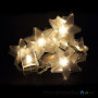 Гирлянда Luca Lighting Звезды, линейная, для помещений, 8 LED, 1.05 м, статика, белый, батарейки АА (371882)
