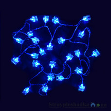 Гирлянда светодиодная Новогодько Льдинка, линейная, 30 LED, 3 м, голубой, 220 В, с контроллером (800723)