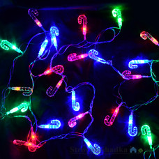 Гирлянда светодиодная Новогодько Леденец, линейная, 30 LED, 3 м, мультиколор, 220 В, с контроллером (800851)