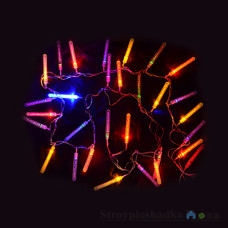 Гирлянда светодиодная Новогодько Капли, линейная, 30 LED, 3 м, мультиколор, 220 В, с контроллером (800860)