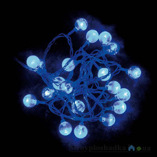 Гирлянда светодиодная Новогодько Снежок, линейная, 20 LED, 3 м, голубой, 220 В, с контроллером (800871)