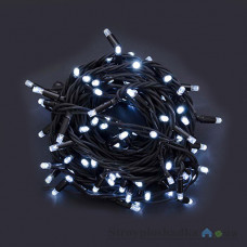Гирлянда светодиодная уличная Новогодько, линейная, 100 LED, 10 м, снежно-белый, 220 В, IP 44 (801004)