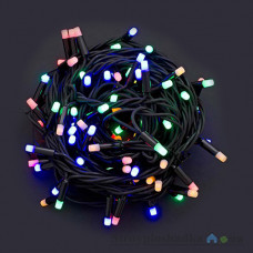 Гирлянда светодиодная уличная Новогодько, линейная, 100 LED, 8 м, мультиколор, 220 В, IP 44 (801006)