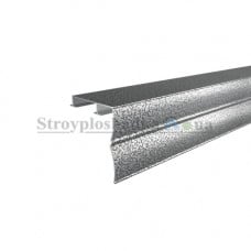 Карниз стельовий алюмінієвий ПАС-1859 43x45 мм, античне срібло, 1.5 м