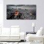 Картина на двп Artpic K-685, 33x70 см, Ночной Париж с высоты